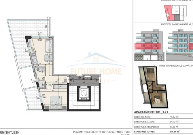Appartamento in vendita a Santa Quaranta 1+1, Vuoto