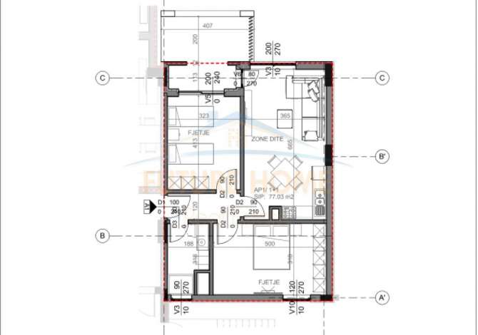 Appartamento in vendita a Valona 2+1, Vuoto