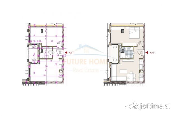 Appartamento in vendita a Tirana 1+1, Vuoto