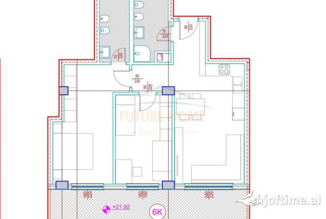 Appartamento in vendita a Tirana 2+1, Vuoto