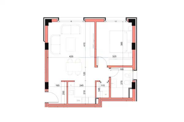 Appartamento in vendita a Tirana 1+1, Arredato
