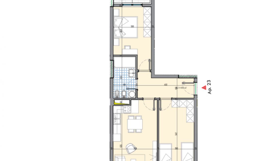 Shtepi ne shitje Apartament ne Tirane, 2+1, Mobilimi Bosh, pa mobiluar, Pagesa 97,000  Euro.