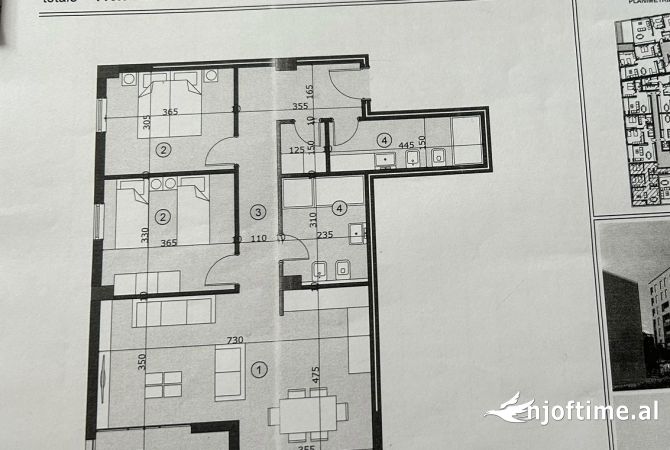 Shtepi ne shitje Apartament ne Tirane, 2+1, Mobilimi Bosh, pa mobiluar, Pagesa 155,000  Euro.