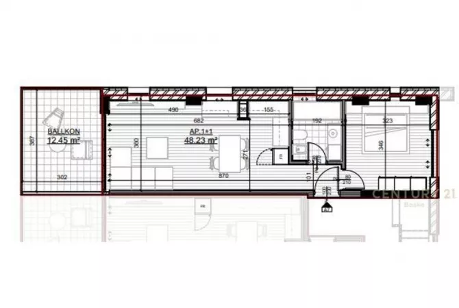 Shtepi ne shitje Apartament ne Sarande, 1+1, Mobilimi Bosh, pa mobiluar, Pagesa 157,412  Euro.