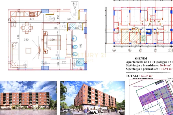 Shtepi ne shitje Apartament ne Tirane, 1+1, Mobilimi Bosh, pa mobiluar, Pagesa 60,615  Euro.