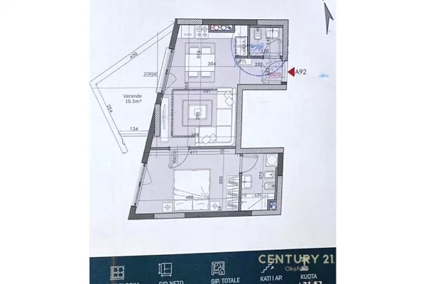 Shtepi me qera Apartament ne Tirane, 1+1, Mobilimi E mobiluar, Pagesa 650  Euro.