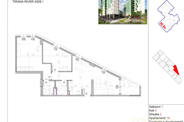 Shtepi ne shitje Apartament ne Tirane, 2+1, Mobilimi Bosh, pa mobiluar, Pagesa 205,750  Euro.