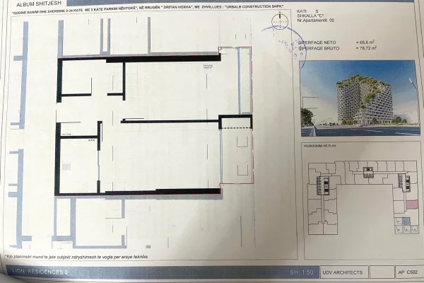 Appartamento in vendita a Tirana 1+1, Vuoto
