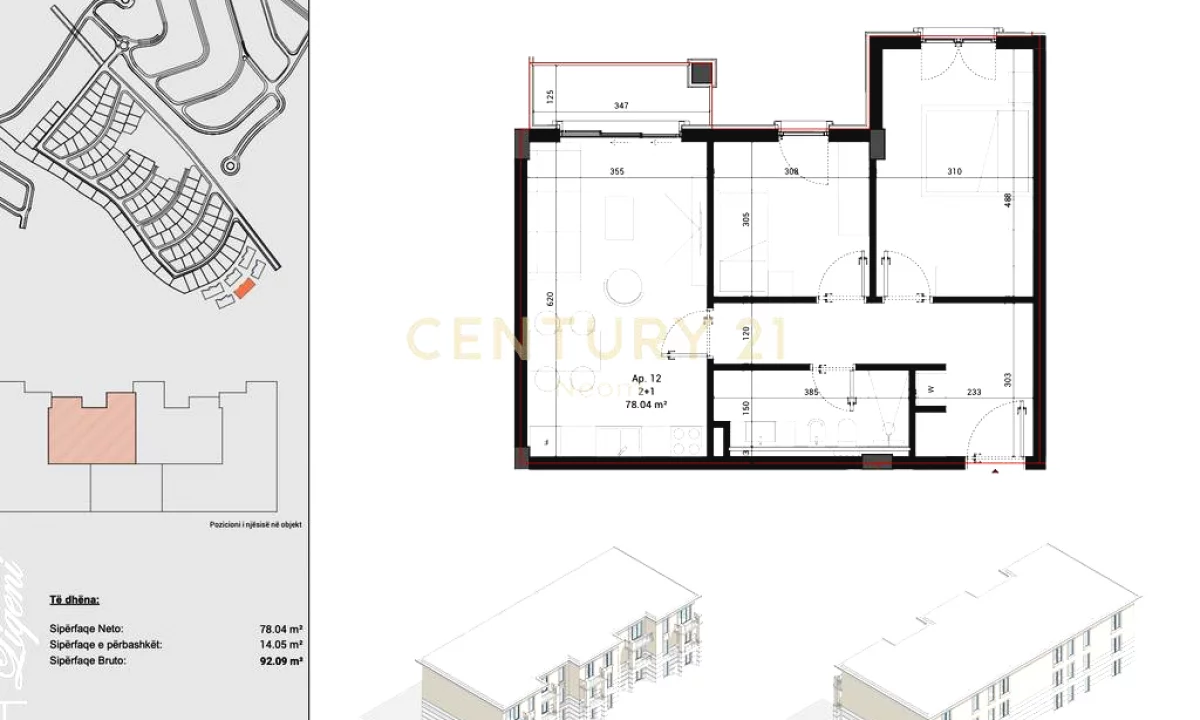 Appartamento in vendita a Tirana 2+1, Vuoto