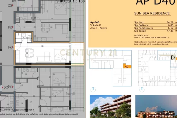 Appartamento in vendita a Durazzo 1+1, Vuoto
