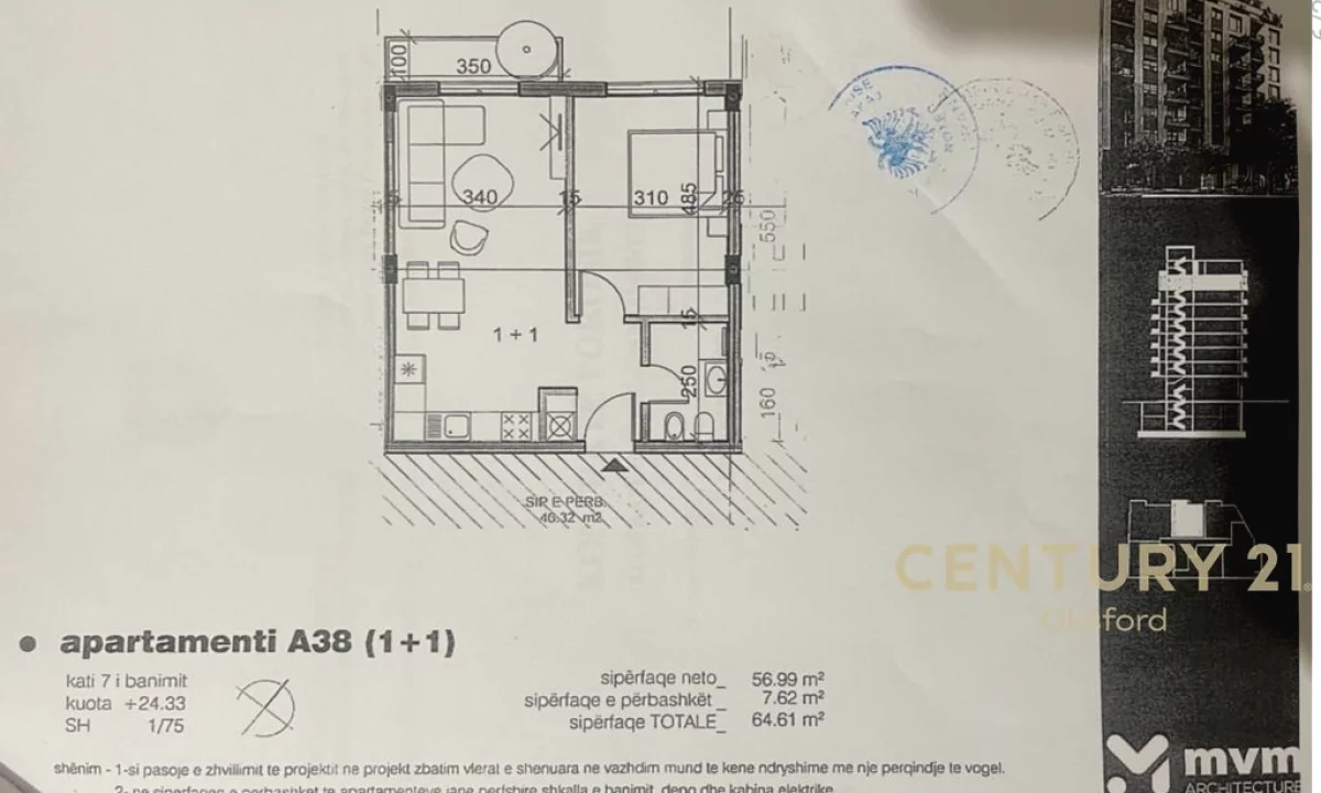 Appartamento in vendita a Tirana 1+1, Vuoto