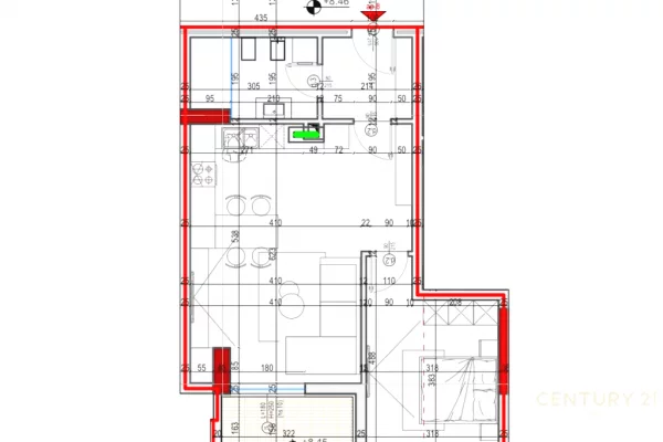 Appartamento in vendita a Tirana 1+1, Vuoto