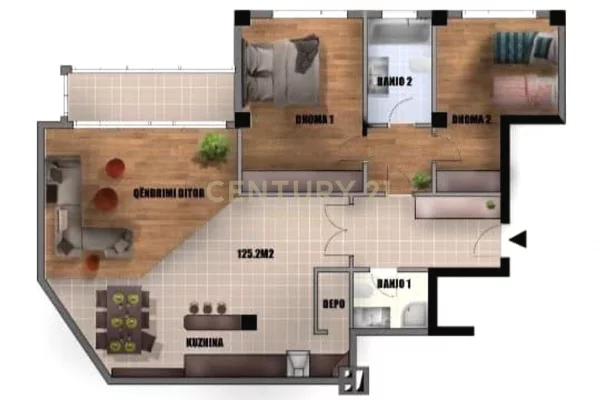 Shtepi ne shitje Apartament ne Tirane, 2+1, Mobilimi E mobiluar, Pagesa 280,000  Euro.
