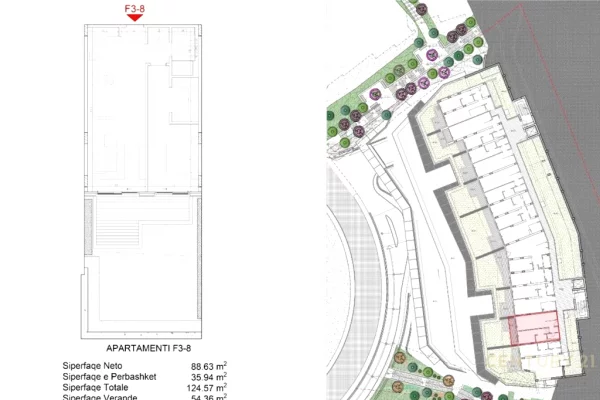 Shtepi ne shitje Apartament ne Vlore, 1+1, Mobilimi Bosh, pa mobiluar, Pagesa 515,000  Euro.