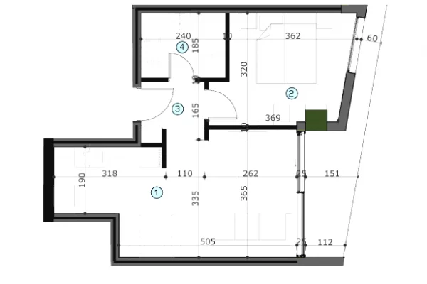 Shtepi ne shitje Apartament ne Tirane, 1+1, Mobilimi Bosh, pa mobiluar, Pagesa 87,500  Euro.