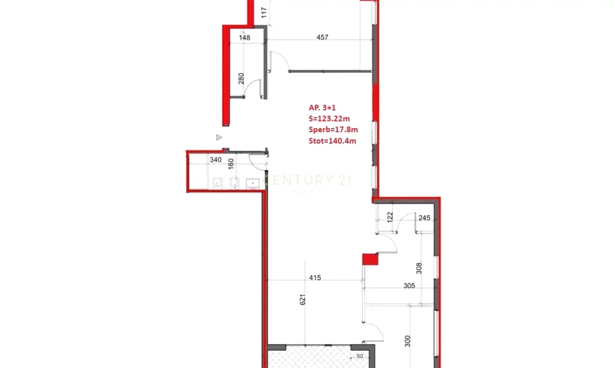 Shtepi ne shitje Apartament ne Tirane, 3+1, Mobilimi Bosh, pa mobiluar, Pagesa 231,660  Euro.