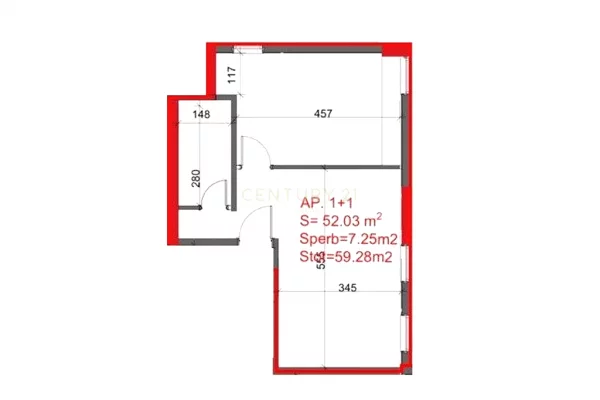 Apartament 1+1 për shitje te Burgu i Grave, Ali Demi!
