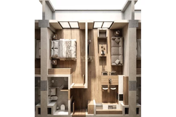 Shtepi ne shitje Apartament ne Durres, 1+1, Mobilimi Bosh, pa mobiluar, Pagesa 86,000  Euro.