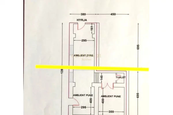 Jepet me qira ambjent komercial. Perballe stadiumit “ Selman Stermasi”.
