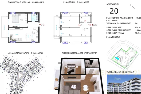 Shtepi ne shitje Apartament ne Durres, 1+1, Mobilimi Bosh, pa mobiluar, Pagesa 101,587  Euro.
