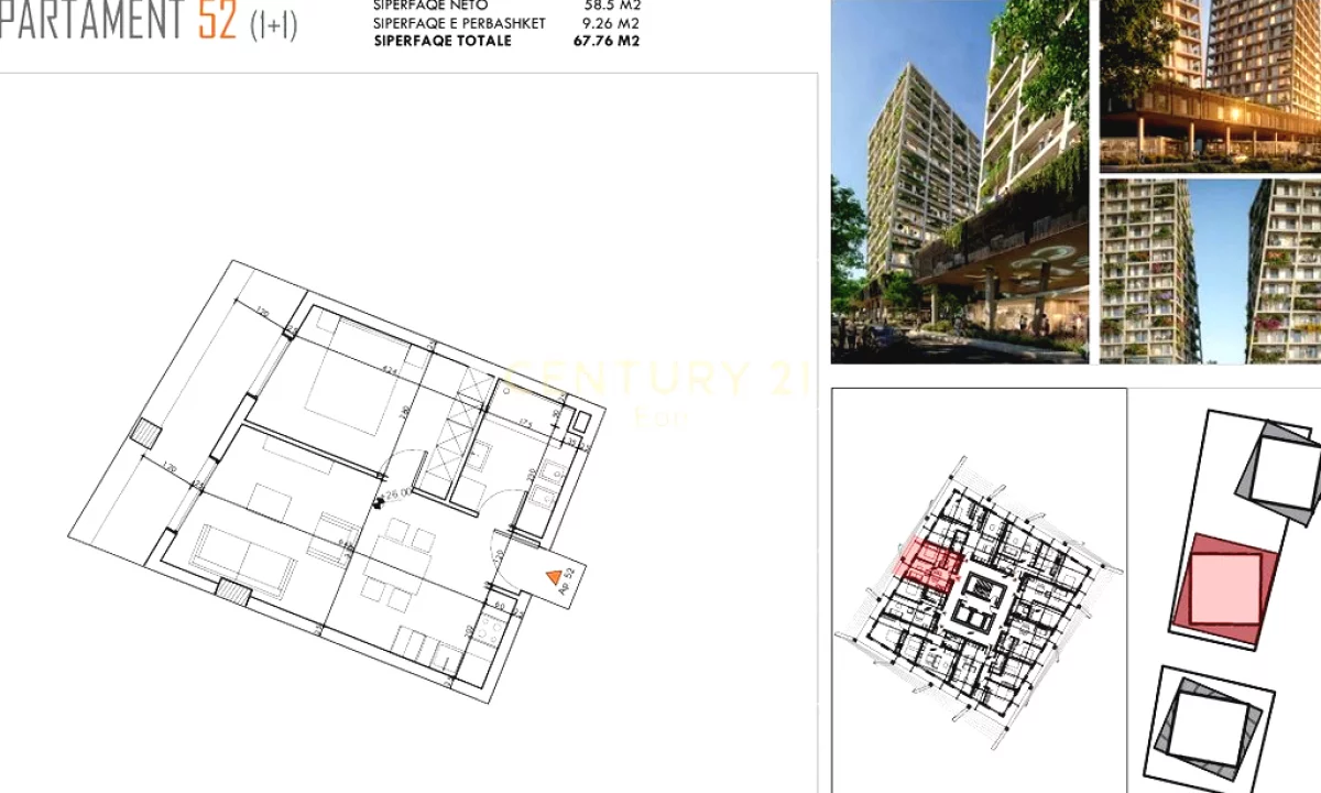 Apartment for sale in Durres 1+1, Emty