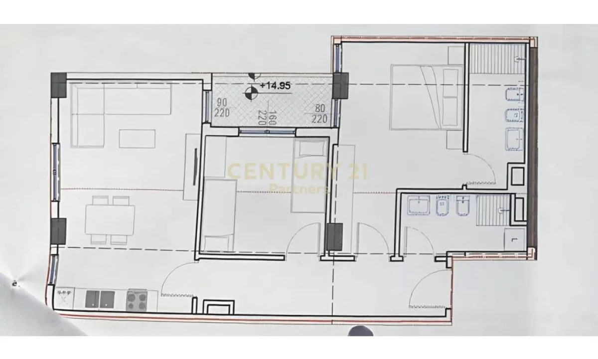 Apartment for sale in Tirana 2+1, Furnished