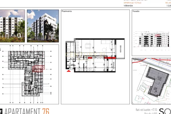 Apartment for sale in Tirana 1+1, Emty