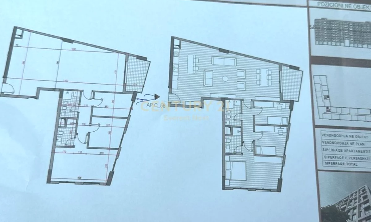 Shtepi ne shitje Apartament ne Tirane, 3+1, Mobilimi Bosh, pa mobiluar, Pagesa 252,400  Euro.