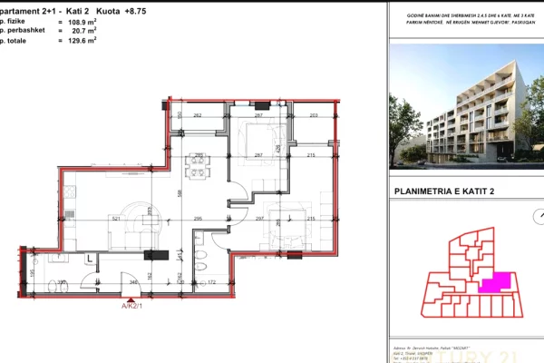Shitet Apartament 2+1+2 te Kompleksi Aluna