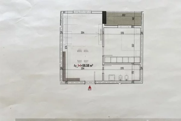 Shtepi ne shitje Apartament ne Tirane, 1+1, Mobilimi Bosh, pa mobiluar, Pagesa 70,000  Euro.