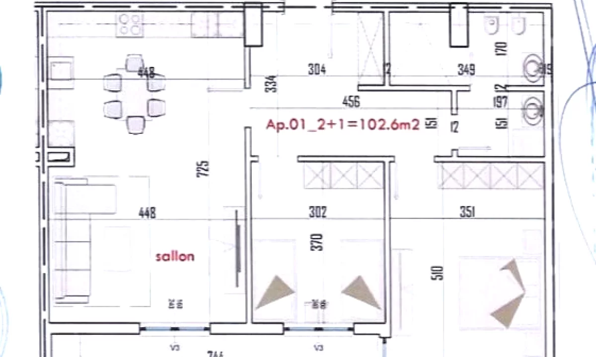 Appartamento in vendita a Tirana 2+1, Vuoto