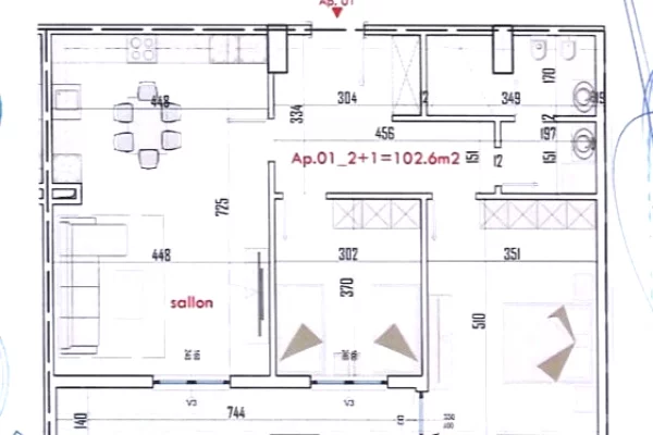 Casa in vendita 2+1 a Tirana - 112,000 Euro