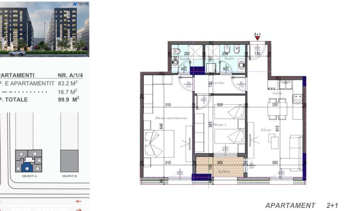 Shtepi ne shitje Apartament ne Tirane, 2+1, Mobilimi Bosh, pa mobiluar, Pagesa 120,000  Euro.