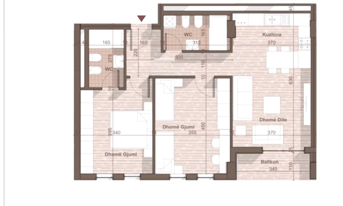 Apartment for sale in Tirana 2+1, Emty