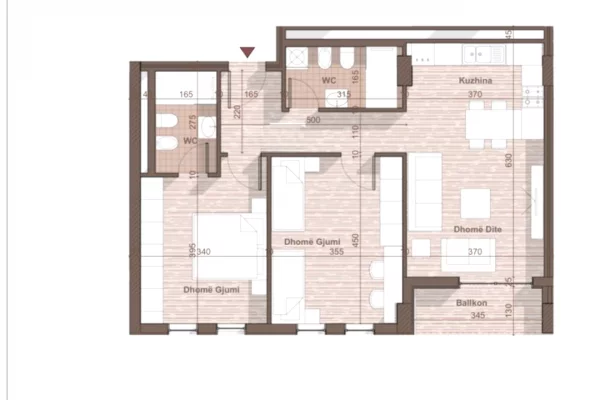 Apartament 2+1+2 Per Shitje I Perfunduar Univers City🔥