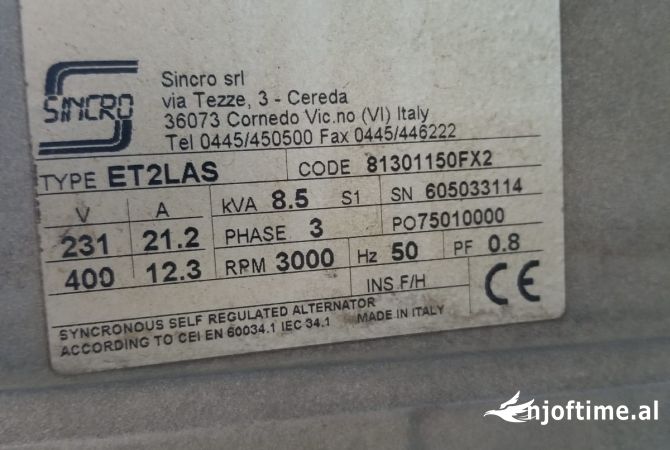 Shitet gjeneratori 8.5 Kva okazion