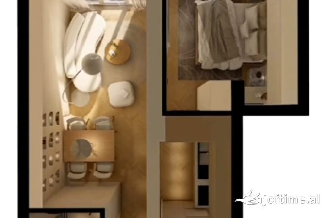 Shtepi ne shitje Apartament ne Tirane, 1+1, Mobilimi E mobiluar, Pagesa 115,000  Euro.