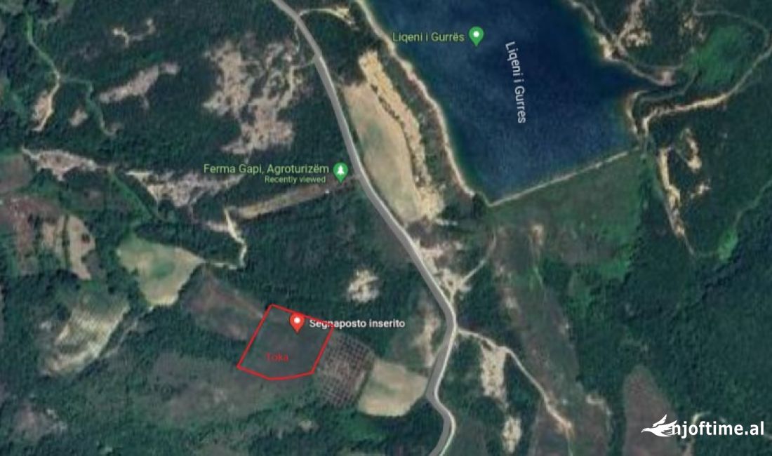 Shitet Toke Prane Liqenit te Gurres. Toka ndodhet ne nje zone te qete dhe panoramike ne Gurre.