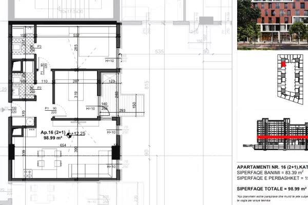 Shtepi ne shitje Apartament ne Tirane, 2+1, Mobilimi Bosh, pa mobiluar, Pagesa 160,000  Euro.