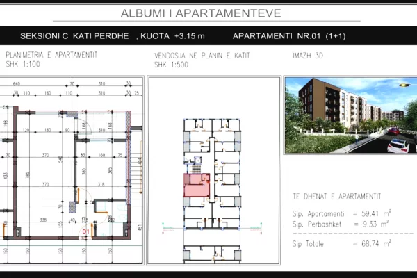✅️Shitet Apartament 1+1 ne Paskuqan,68.700 Euro