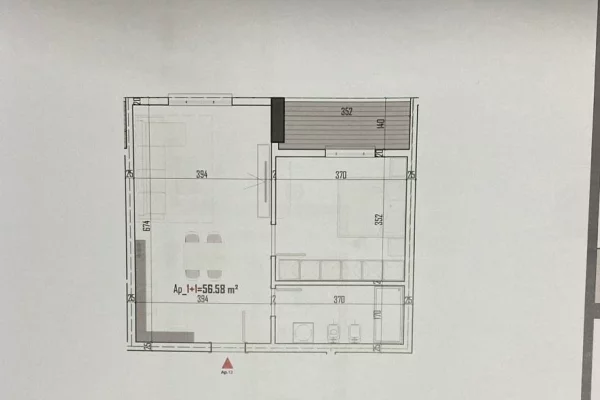 Shtepi ne shitje Apartament ne Tirane, 1+1, Mobilimi Bosh, pa mobiluar, Pagesa 71,500  Euro.