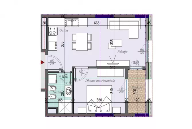 Shtepi ne shitje Apartament ne Tirane, 1+1, Mobilimi Bosh, pa mobiluar, Pagesa 76,700  Euro.