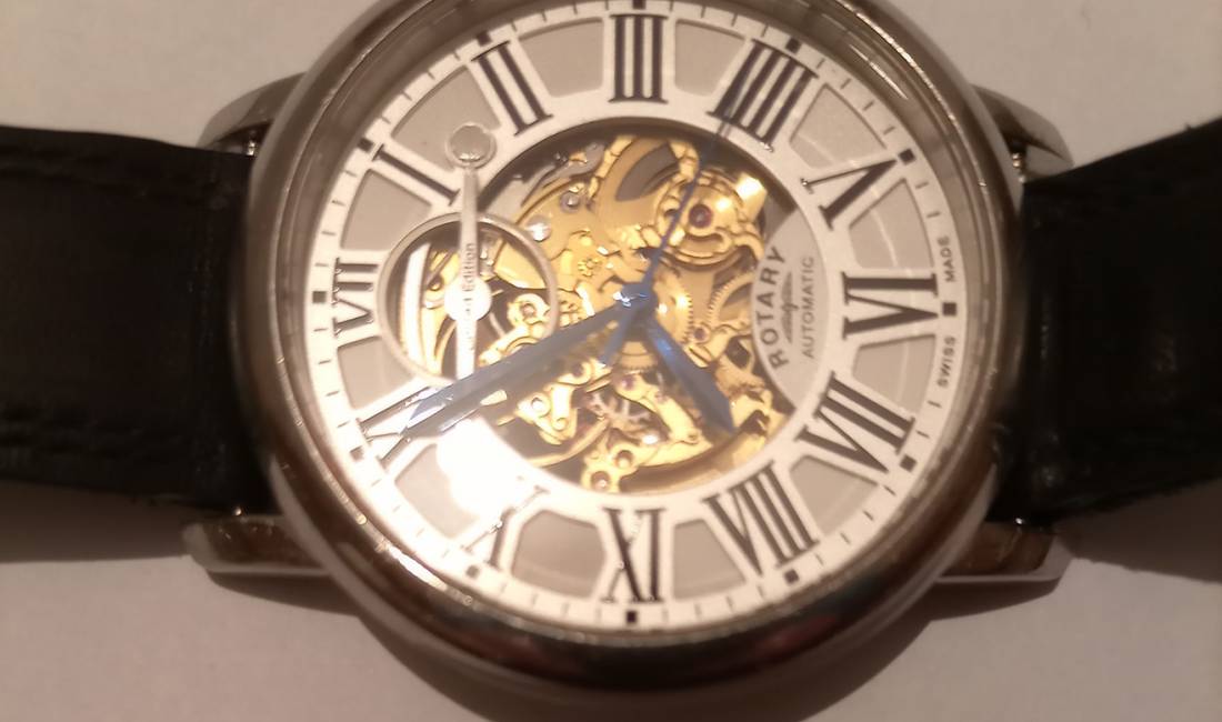 Rotary Heritage 44mm Swiss Skeleton Automatic Limited Edition 25 Jewels