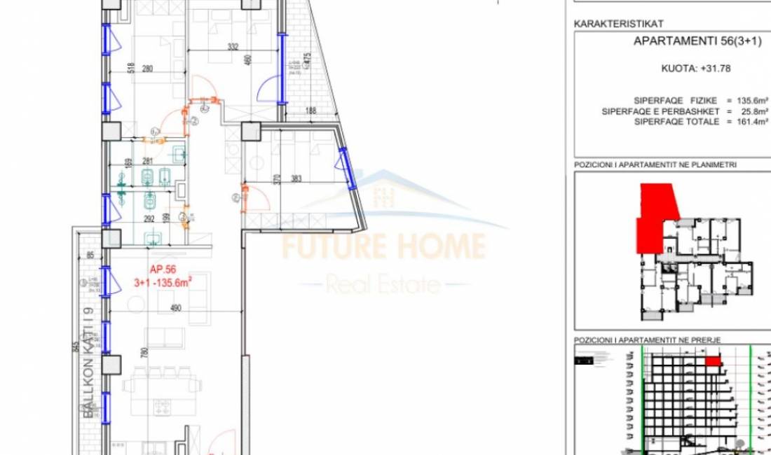 Appartamento in vendita a Tirana 3+1, Vuoto