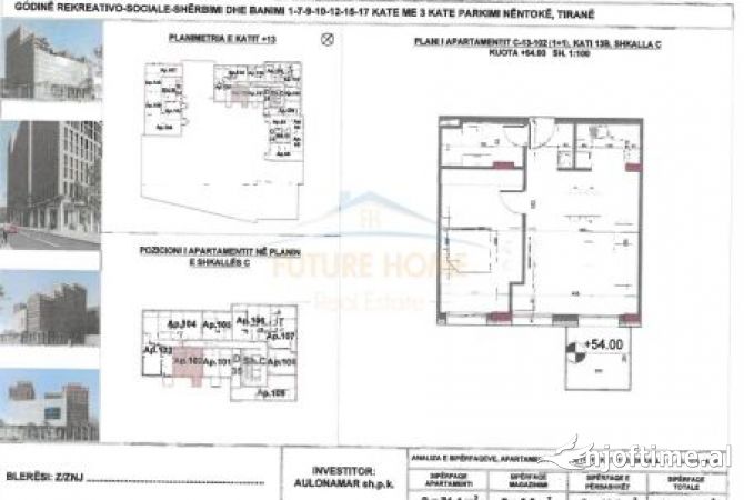 Shitet, Apartament 1+1, Brryli, Tirane AREA46527   
