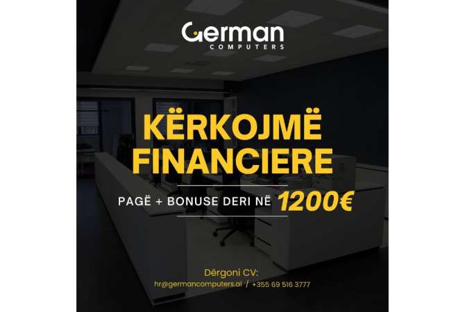 Njoftime Pune ne Tirane, Profesioni Financiere,Content Creator, Super Shites dhe magazinier , Me eksperience, Pagesa 1,200  Euro.