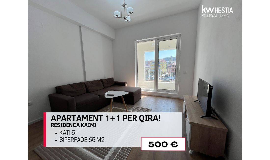 Shtepi me qera Apartament ne Tirane, 1+1, Mobilimi E mobiluar, Pagesa 500  Euro.