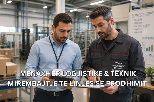 Njoftime Pune per Menaxher Logjistike &amp; Teknik Mirembajtjeje te linjes se prodhimit ne Durres