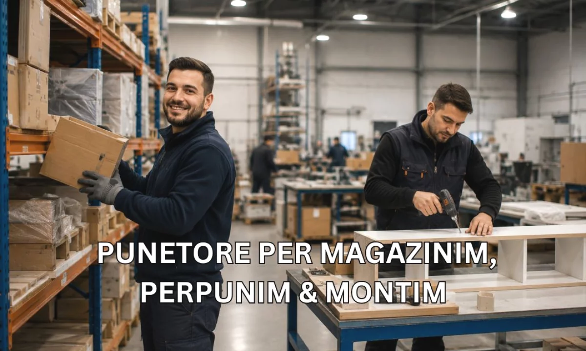 Njoftime Pune ne Tirane, Profesioni Punëtorë për Magazinim, Përpunim dhe Montim , Pa Eksperience, Pagesa Me Marreveshje.
