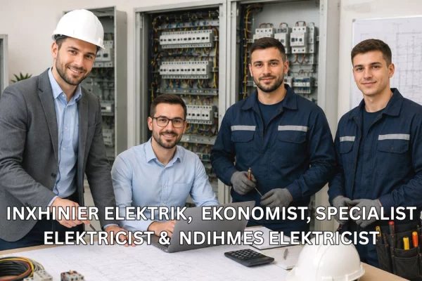 Njoftime Pune per 2 Inxhinierë Elektrikë, 1 Ekonomist/e, 3 Specialistë Elektricistë &amp; 3 Ndihmës Elektricistë ne Tirane